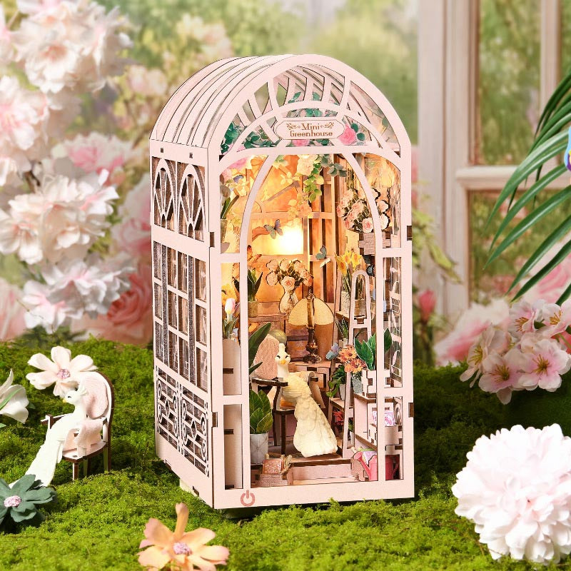 Greenhouse | DIY Book Nook Miniature House Kit 3D Wooden Model DIY Gift Puzzle