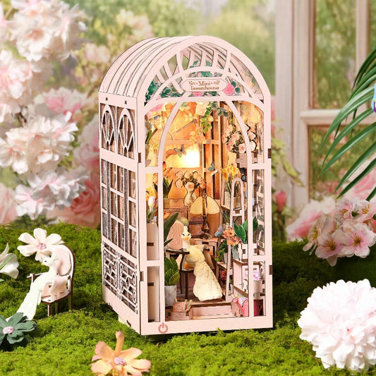 Greenhouse | DIY Book Nook Miniature House Kit 3D Wooden Model DIY Gift Puzzle