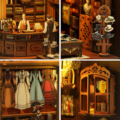 Royal Tailor Shop | DIY Book Nook Miniature House Kit 3D Wooden Model DIY Gift Puzzle
