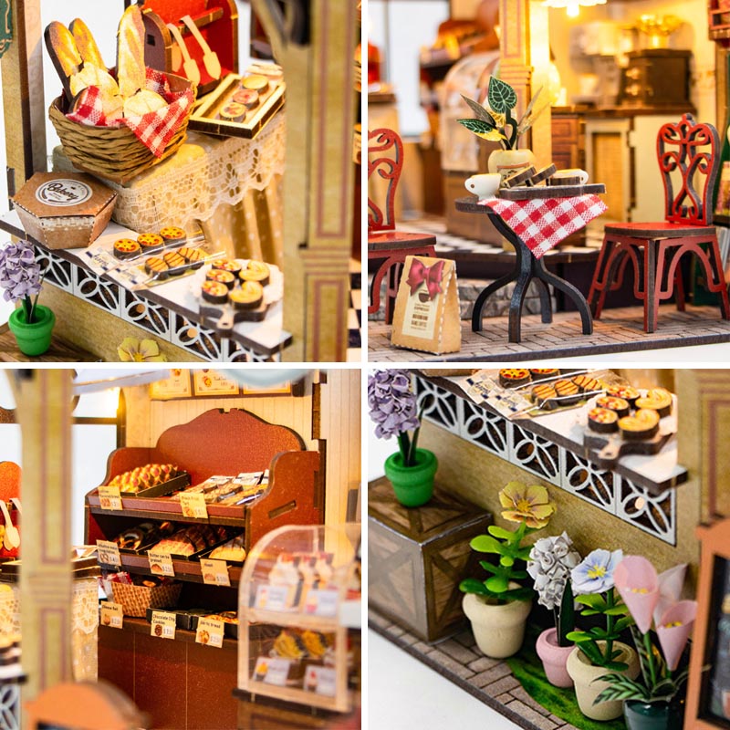 Handmade Bakery | DIY Miniature House Kit 3D Wooden Model DIY Gift Puzzle