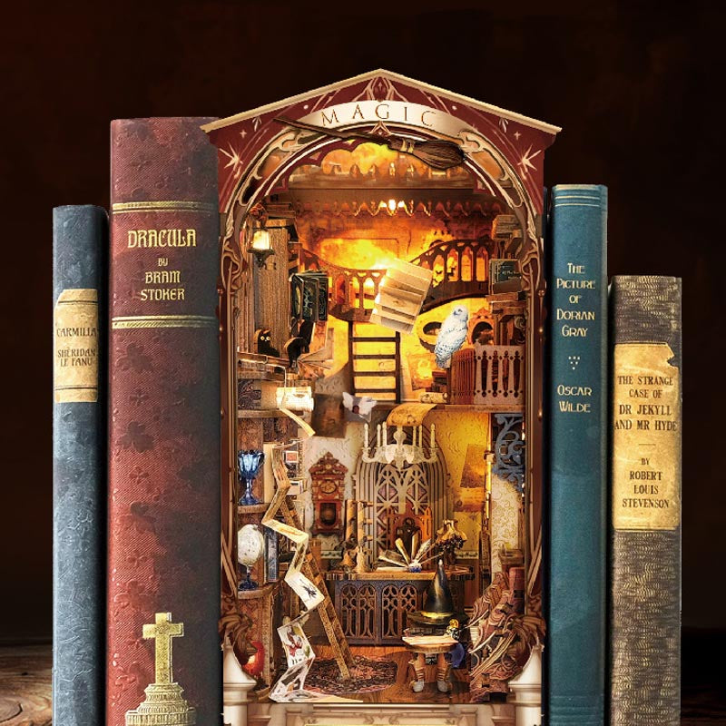 Magic World | DIY Book Nook Miniature House Kit 3D Wooden Model DIY Gift Puzzle