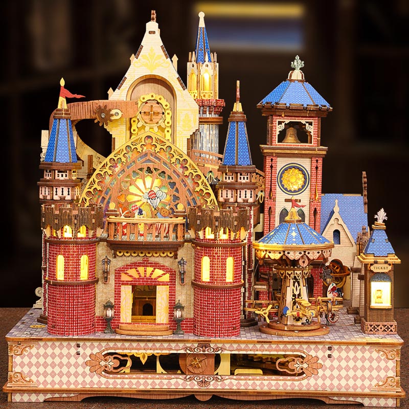 Annecy Castle Merry-Go-Round Circus | DIY Miniature House Kit 3D Wooden Model DIY Gift Puzzle