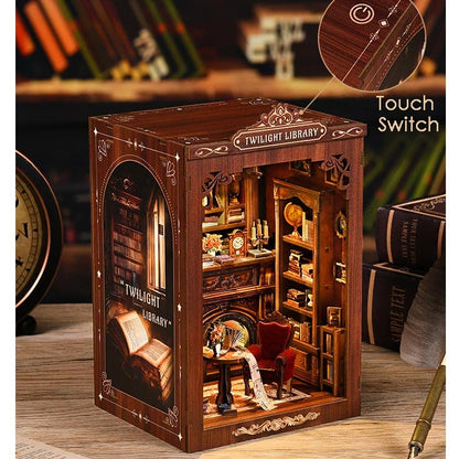 Twilight Library | DIY Book Nook Miniature House Kit 3D Wooden Model DIY Gift Puzzle
