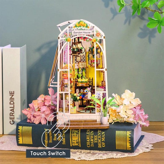 Flower Garden House | DIY Book Nook Miniature House Kit 3D Wooden Model DIY Gift Puzzle