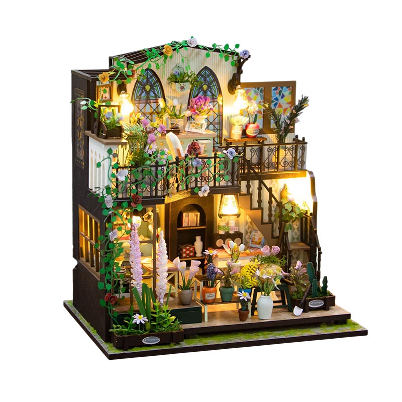 Romantic Flower House | DIY Miniature House Kit 3D Wooden Model DIY Gift Puzzle