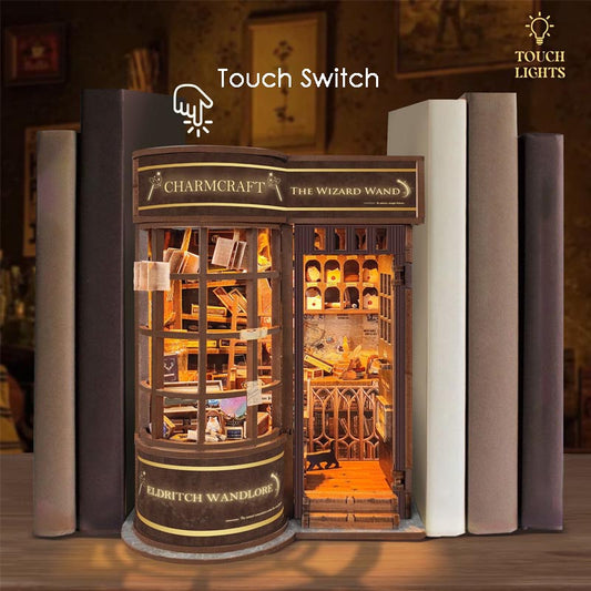 Bookshelf Companion | DIY Book Nook Miniature House Kit 3D Wooden Model DIY Gift Puzzle