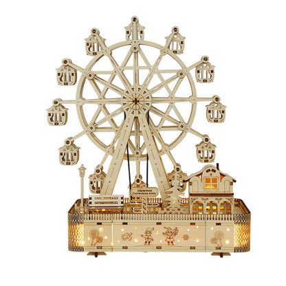 Mechanical Musical Ferris Wheel | DIY Miniature House Kit 3D Wooden Model DIY Gift Puzzle