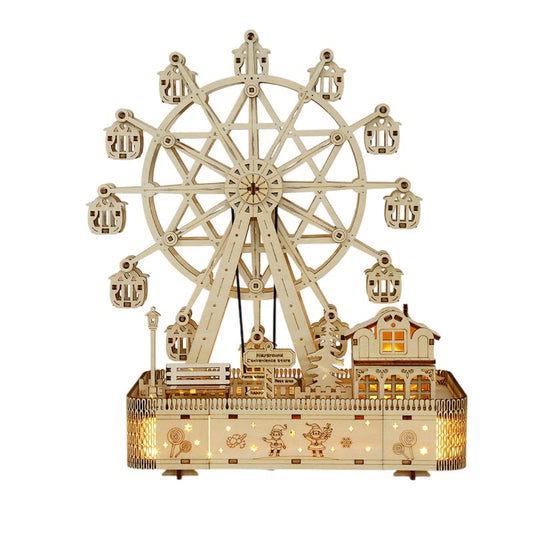 Mechanical Musical Ferris Wheel | DIY Miniature House Kit 3D Wooden Model DIY Gift Puzzle