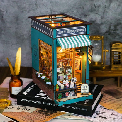 Soul Bookstore | DIY Book Nook Miniature House Kit 3D Wooden Model DIY Gift Puzzle