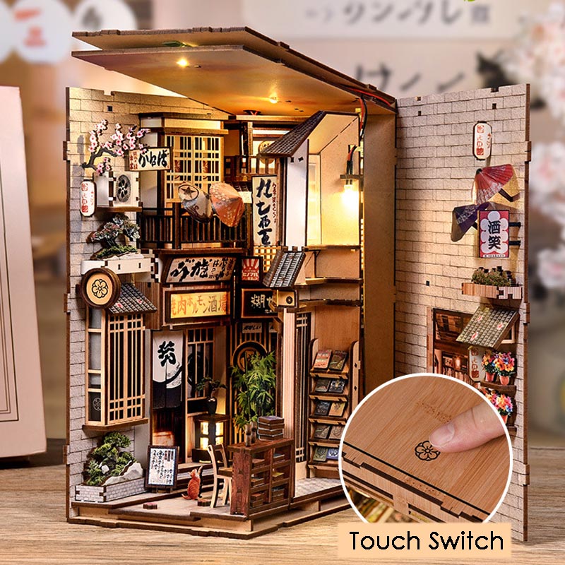 The Alley Waiting for the Cat | DIY Book Nook Miniature House Kit 3D Wooden Model DIY Gift Puzzle