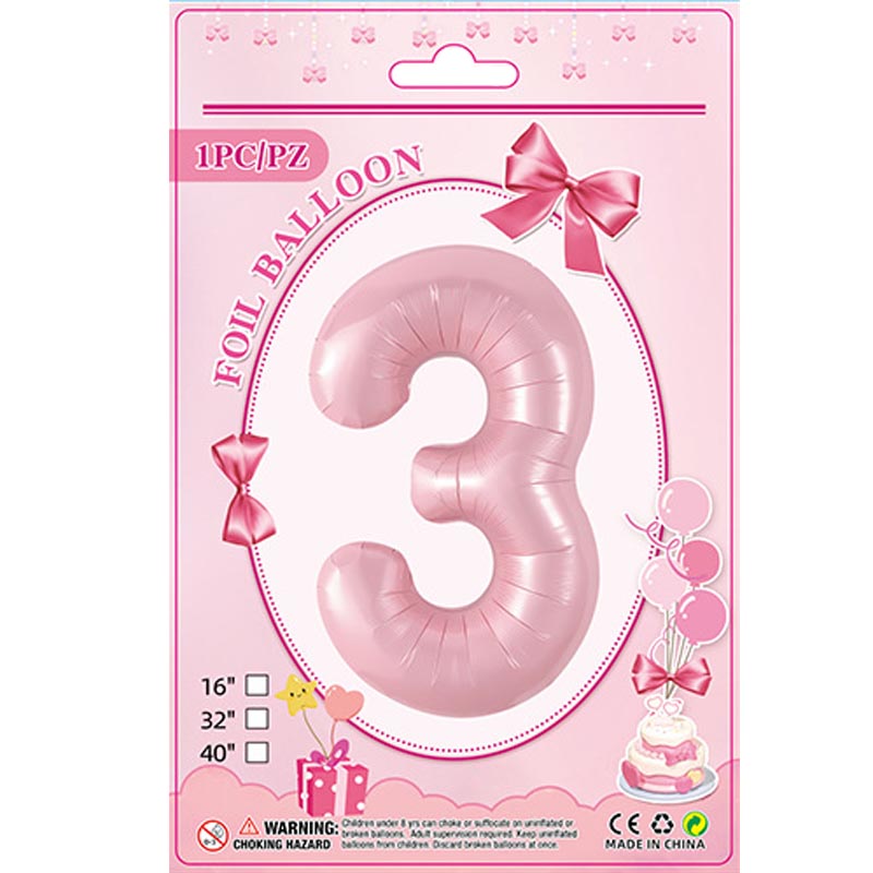 32 inch aluminum foil pink number balloon 0-9 for birthday, decoration, graduation, anniversary, new year or pink theme party or any other parties. Party supplies for kids, boys, girls, man and woman.