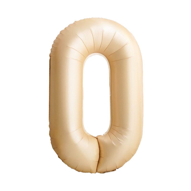 32 inch aluminum foil caramel light brown number balloon 0-9 for birthday, decoration, graduation, anniversary, new year or caramel light brown colour theme party or any other parties. Party supplies for kids, boys, girls, man and woman.