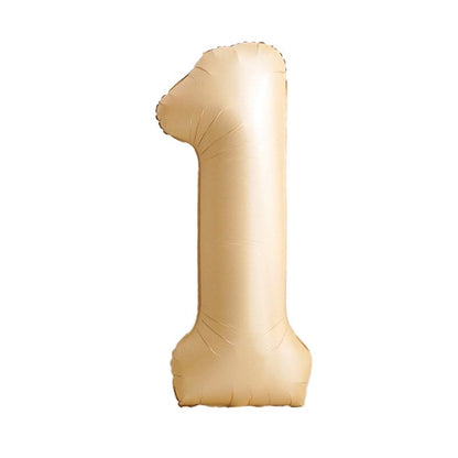 32 inch aluminum foil caramel light brown number balloon 0-9 for birthday, decoration, graduation, anniversary, new year or caramel light brown colour theme party or any other parties. Party supplies for kids, boys, girls, man and woman.