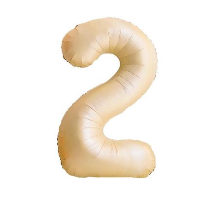 32 inch aluminum foil caramel light brown number balloon 0-9 for birthday, decoration, graduation, anniversary, new year or caramel light brown colour theme party or any other parties. Party supplies for kids, boys, girls, man and woman.