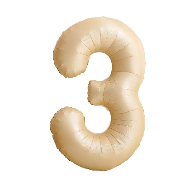 32 inch aluminum foil caramel light brown number balloon 0-9 for birthday, decoration, graduation, anniversary, new year or caramel light brown colour theme party or any other parties. Party supplies for kids, boys, girls, man and woman.