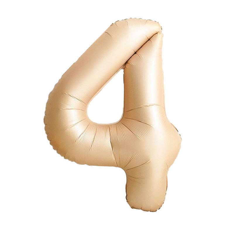 32 inch aluminum foil caramel light brown number balloon 0-9 for birthday, decoration, graduation, anniversary, new year or caramel light brown colour theme party or any other parties. Party supplies for kids, boys, girls, man and woman.