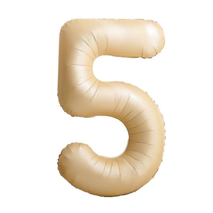 32 inch aluminum foil caramel light brown number balloon 0-9 for birthday, decoration, graduation, anniversary, new year or caramel light brown colour theme party or any other parties. Party supplies for kids, boys, girls, man and woman.
