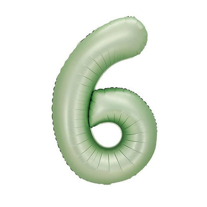 32 inch aluminum foil light green avocado number balloon 0-9 for birthday, decoration, graduation, anniversary, new year or light green avocado theme party or any other parties. Party supplies for kids, boys, girls, man and woman.