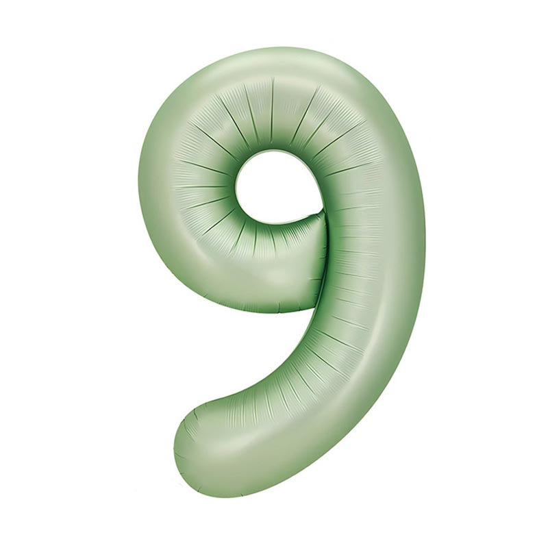 32 inch aluminum foil light green avocado number balloon 0-9 for birthday, decoration, graduation, anniversary, new year or light green avocado theme party or any other parties. Party supplies for kids, boys, girls, man and woman.