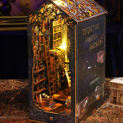 Detective Agency Office  | DIY Book Nook Miniature House Kit 3D Wooden Model DIY Gift Puzzle