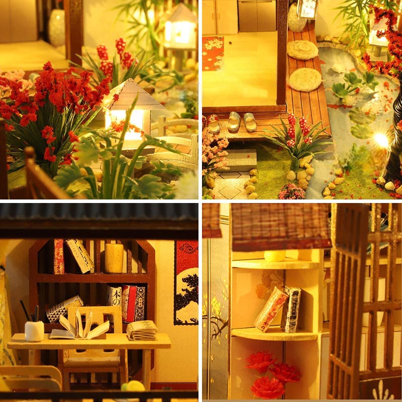 Japanese Garden Musical House | DIY Miniature House Kit 3D Wooden Model DIY Gift Puzzle