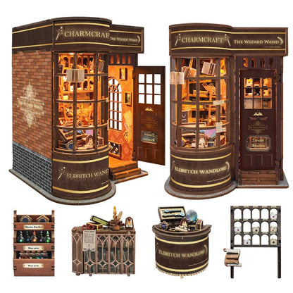 Bookshelf Companion | DIY Book Nook Miniature House Kit 3D Wooden Model DIY Gift Puzzle