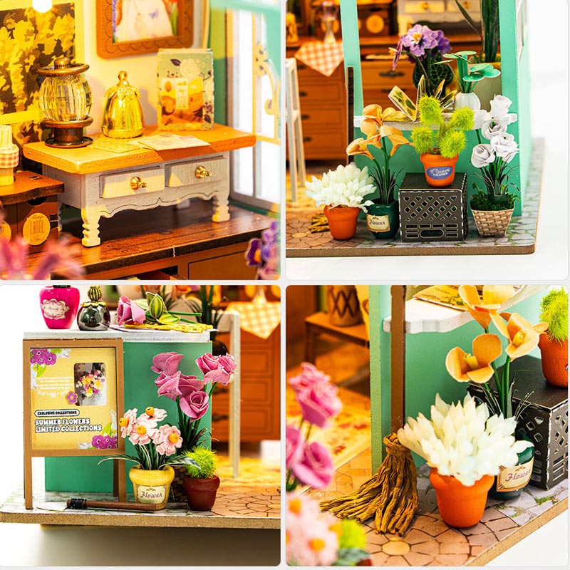 Alice Flower Garden | DIY Book Nook Miniature House Kit 3D Wooden Model DIY Gift Puzzle