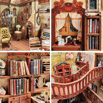 Magic Book House | DIY Book Nook Miniature House Kit 3D Wooden Model DIY Gift Puzzle