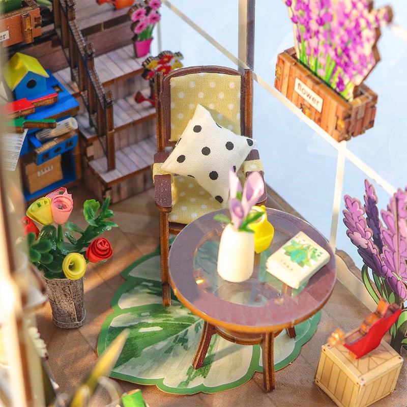 Flower Garden House | DIY Book Nook Miniature House Kit 3D Wooden Model DIY Gift Puzzle