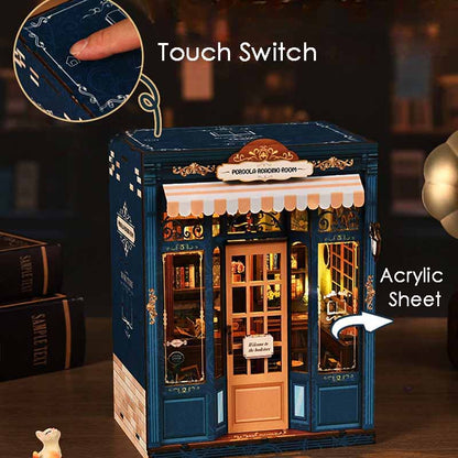 Pergola Book Store Reading Room | DIY Book Nook Miniature House Kit 3D Wooden Model DIY Gift Puzzle