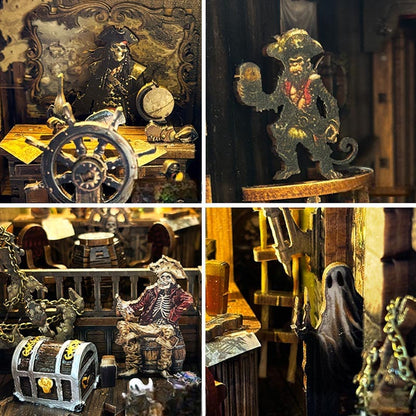 Ocean Rogue Pirate | DIY Book Nook Miniature House Kit 3D Wooden Model DIY Gift Puzzle