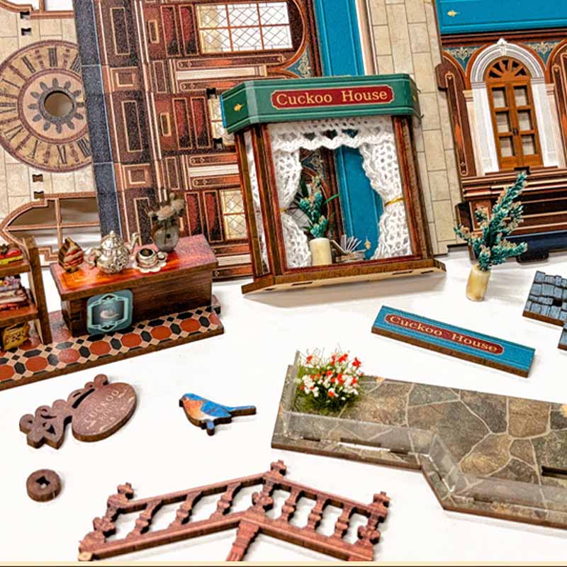 Cuckoo Clock House | DIY Miniature House Kit 3D Wooden Model DIY Gift Puzzle