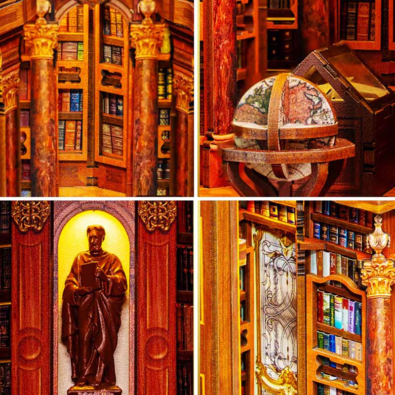 Monastery Library | DIY Book Nook Miniature House Kit 3D Wooden Model DIY Gift Puzzle