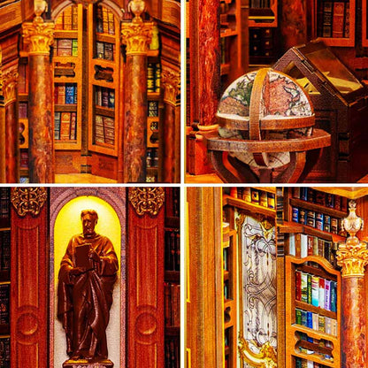 Monastery Library | DIY Book Nook Miniature House Kit 3D Wooden Model DIY Gift Puzzle