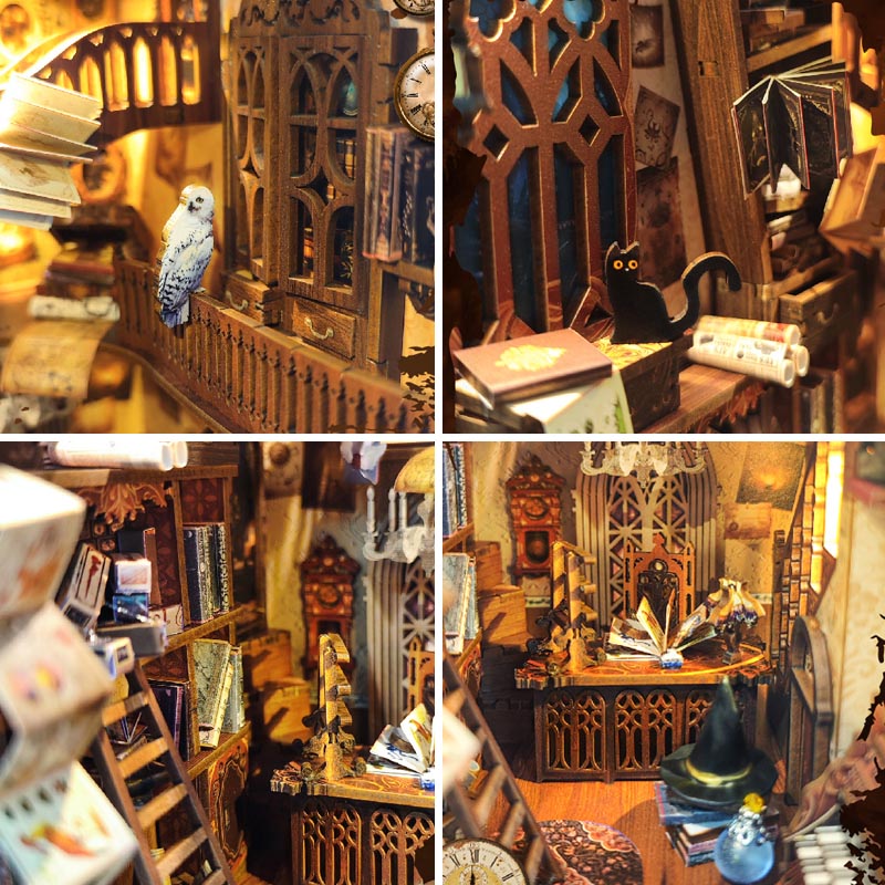 Magic World | DIY Book Nook Miniature House Kit 3D Wooden Model DIY Gift Puzzle