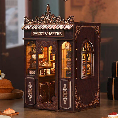 Sweet Chapter Dessert Shop | DIY Book Nook Miniature House Kit 3D Wooden Model DIY Gift Puzzle