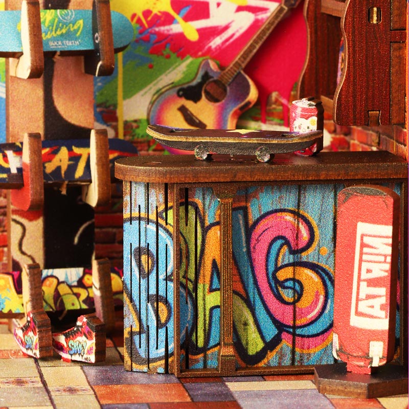 Skate Competition Skate Zone | DIY Book Nook Miniature House Kit 3D Wooden Model DIY Gift Puzzle