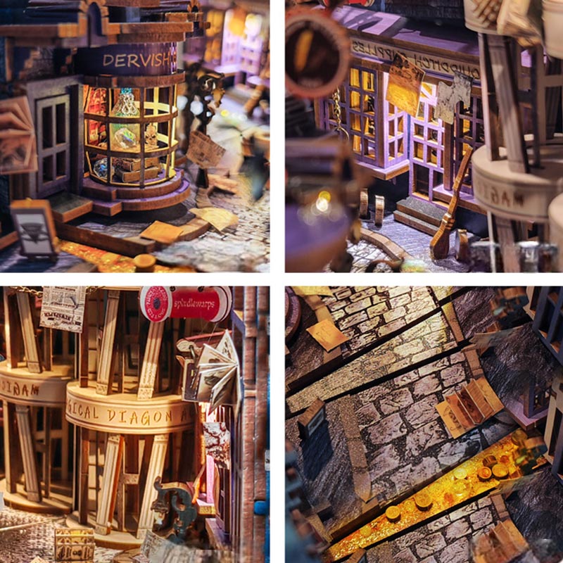 Magic Night Alley | DIY Book Nook Miniature House Kit 3D Wooden Model DIY Gift Puzzle
