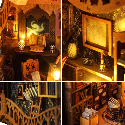 Magic Library | DIY Book Nook Miniature House Kit 3D Wooden Model DIY Gift Puzzle