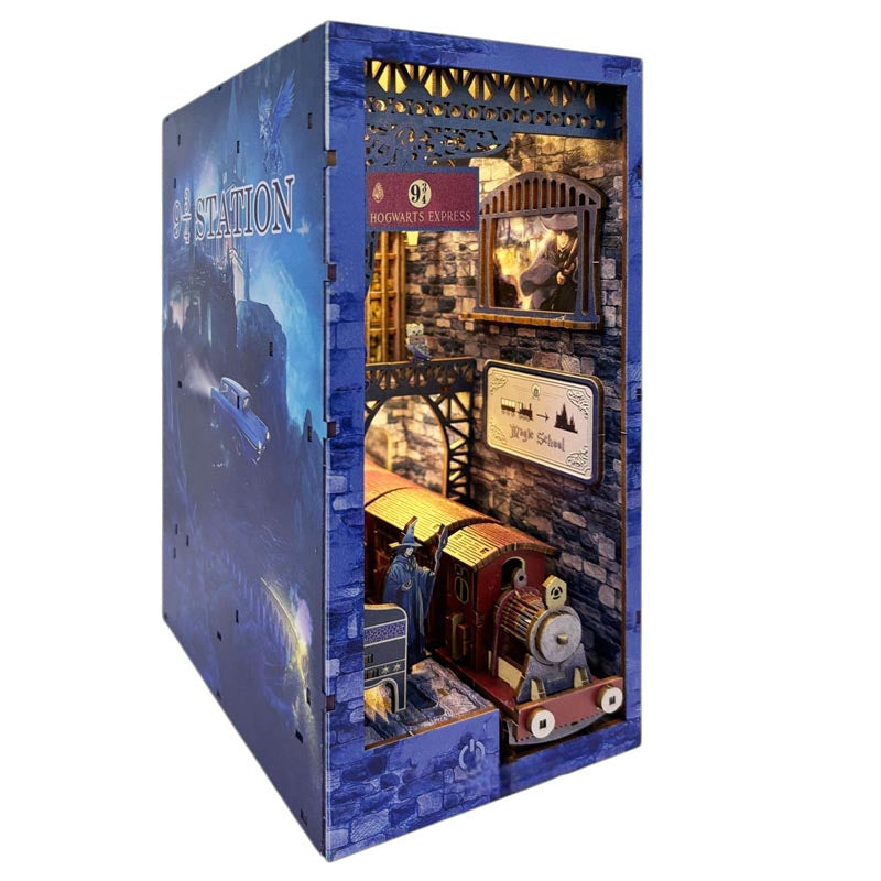 9-3/4 Magic Railway Station | DIY Book Nook Miniature House Kit 3D Wooden Model DIY Gift Puzzle