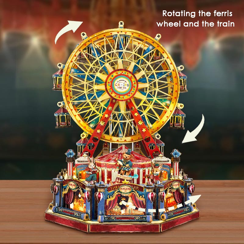 Century Ferris Wheel | DIY Miniature House Kit 3D Wooden Model DIY Gift Puzzle