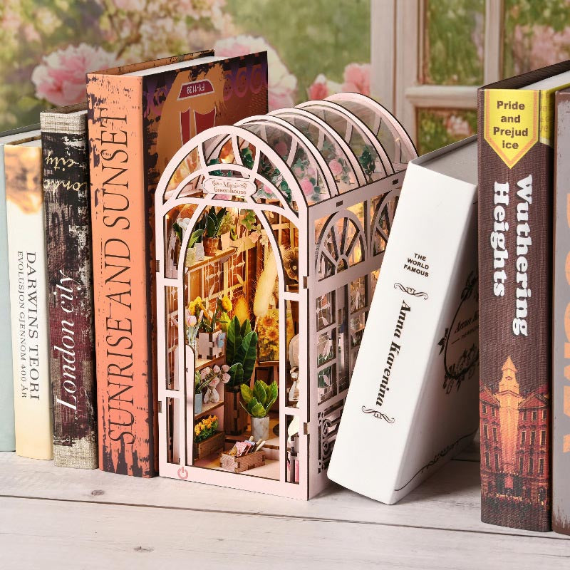 Greenhouse | DIY Book Nook Miniature House Kit 3D Wooden Model DIY Gift Puzzle