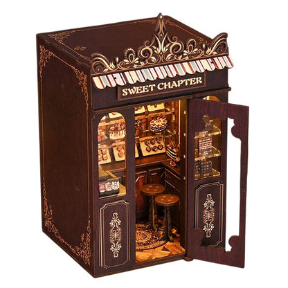 Sweet Chapter Dessert Shop | DIY Book Nook Miniature House Kit 3D Wooden Model DIY Gift Puzzle