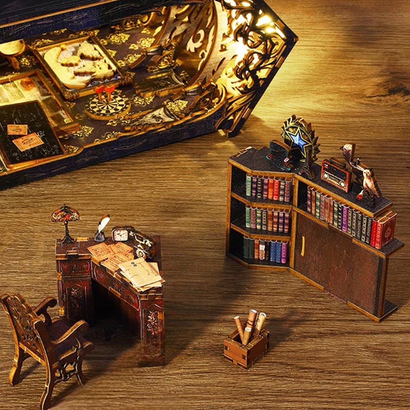 Detective Agency Office  | DIY Book Nook Miniature House Kit 3D Wooden Model DIY Gift Puzzle