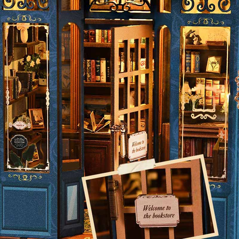Pergola Book Store Reading Room | DIY Book Nook Miniature House Kit 3D Wooden Model DIY Gift Puzzle