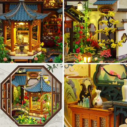 Chinese Ancient Villa | DIY Miniature House Kit 3D Wooden Model DIY Gift Puzzle
