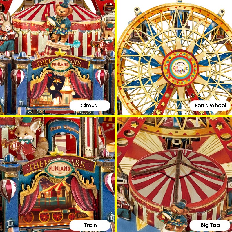 Century Ferris Wheel | DIY Miniature House Kit 3D Wooden Model DIY Gift Puzzle