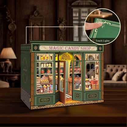 Magic Candy Shop | DIY Book Nook Miniature House Kit 3D Wooden Model DIY Gift Puzzle