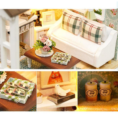 Cozy Sitting Room | DIY Miniature House Kit 3D Wooden Model DIY Gift Puzzle