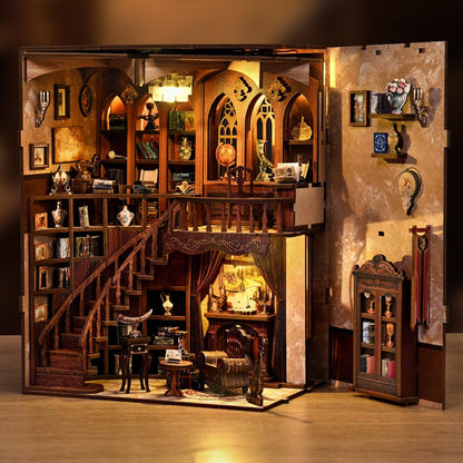 Ancient Rhyme Library | DIY Book Nook Miniature House Kit 3D Wooden Model DIY Gift Puzzle